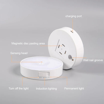 Motion Sensor LED Night Light USB Rechargeable