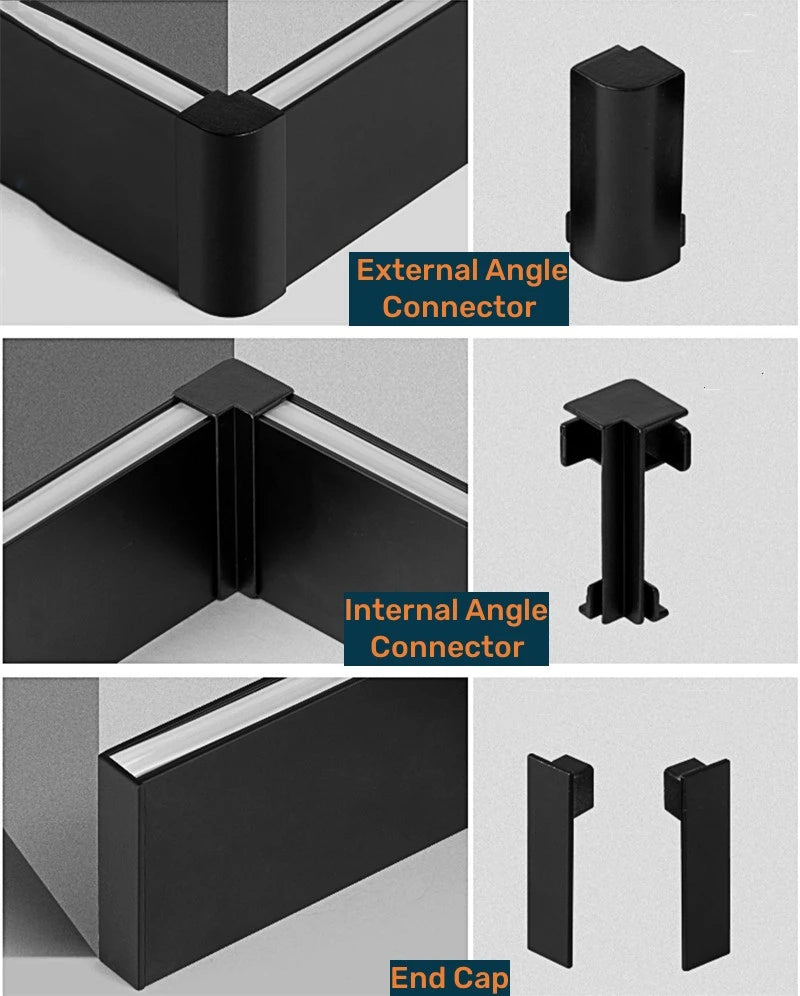 LED Aluminium Profile Baseboard Wall Skirting: Type C