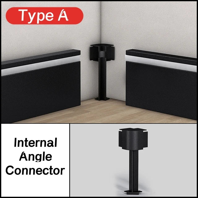 LED Aluminium Profile Baseboard Wall Skirting: Type C