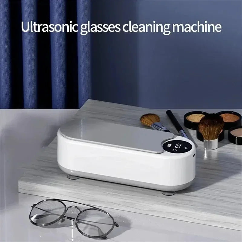 Ultrasonic Cleaner Machine High Frequency Vibration USB Rechargeable 450ml Portable