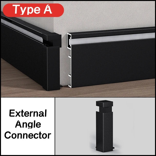 LED Aluminium Profile Baseboard Wall Skirting: Type A