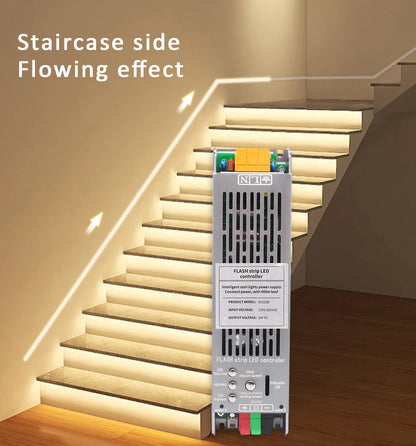 Running Water Strip Light for 24V 400W PIR Motion Sensor LED Stair Controller Staircase Lighting Decor