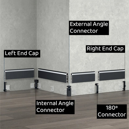 LED Aluminium Profile Baseboard Wall Skirting: Type B