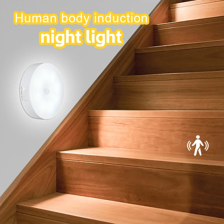 Motion Sensor LED Night Light USB Rechargeable