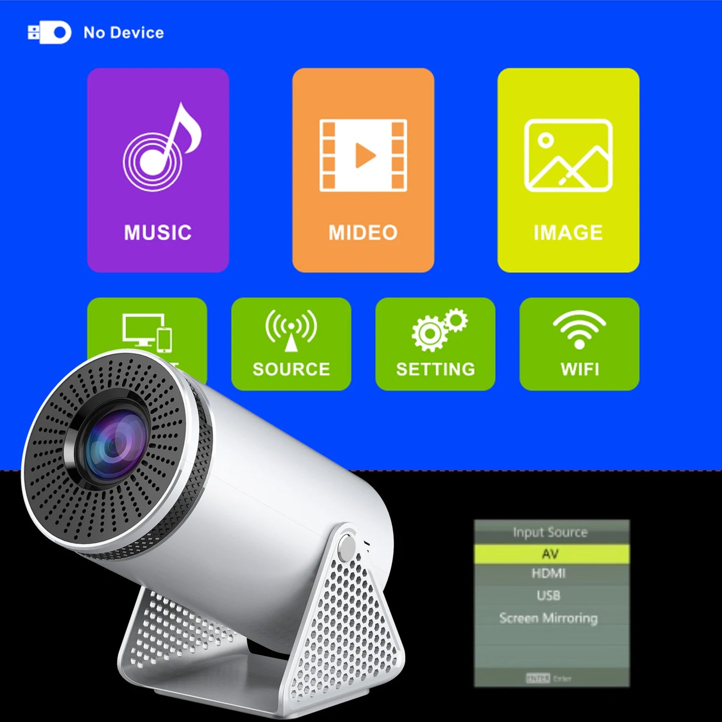 Polaring P300mini Projector 100Ansi