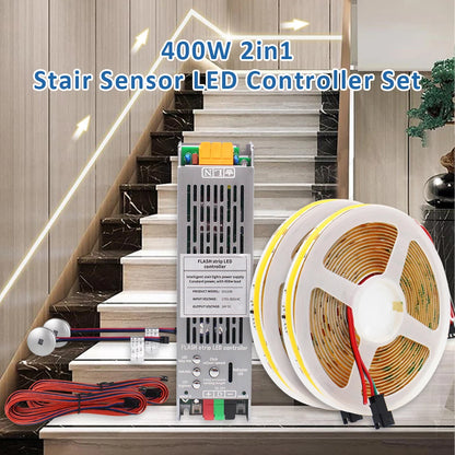 Running Water Strip Light for 24V 400W PIR Motion Sensor LED Stair Controller Staircase Lighting Decor