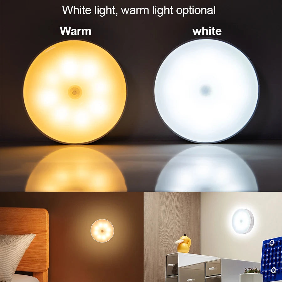 Motion Sensor LED Night Light USB Rechargeable