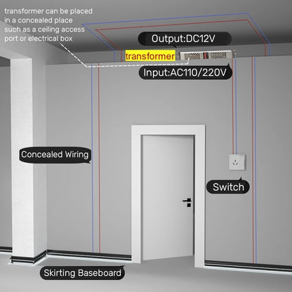 LED Aluminium Profile Baseboard Wall Skirting: Type A