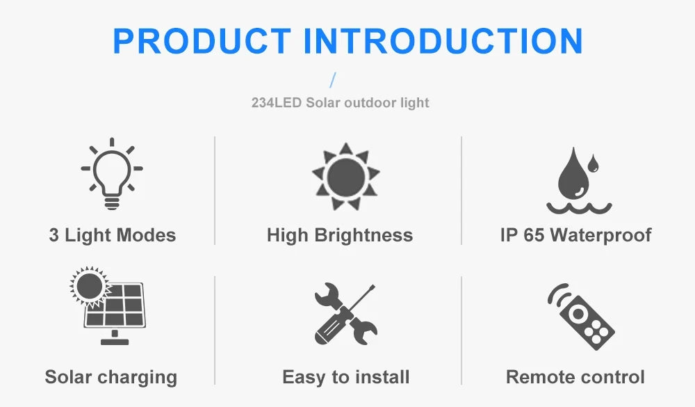 Solar Light Outdoor Super Bright Motion Sensor LED, Waterproof, 3 Working Mode