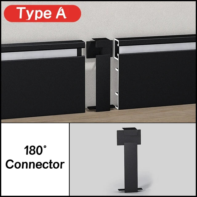 LED Aluminium Profile Baseboard Wall Skirting: Type C