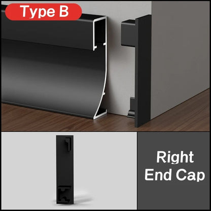 LED Aluminium Profile Baseboard Wall Skirting: Type C