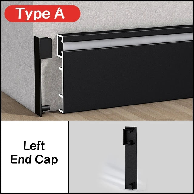 LED Aluminium Profile Baseboard Wall Skirting: Type C