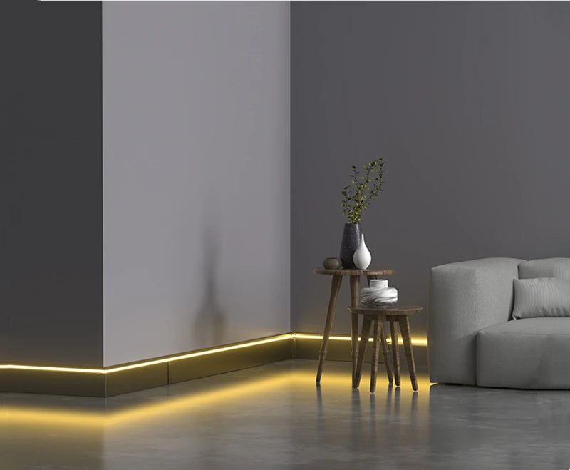 LED Aluminium Profile Baseboard Wall Skirting: Type C