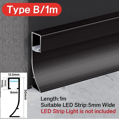 LED Aluminium Profile Baseboard Wall Skirting: Type C