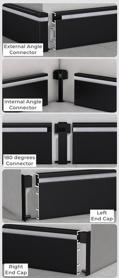 LED Aluminium Profile Baseboard Wall Skirting: Type A