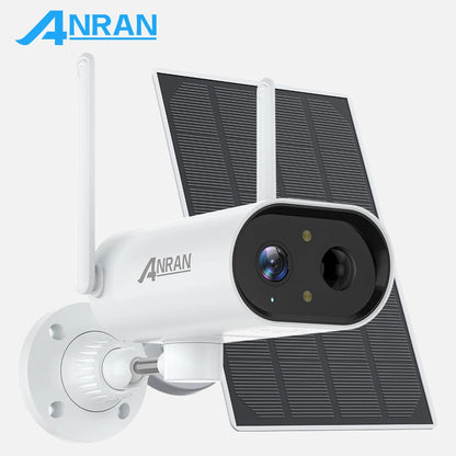 ANRAN Wireless Solar Outdoor Camera 1296P HD WiFi Security Surveillance Camera With Remote Viewing And Spotlight Siren Alarm