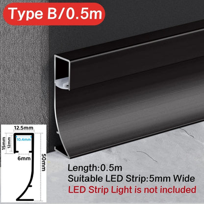 LED Aluminium Profile Baseboard Wall Skirting: Type C