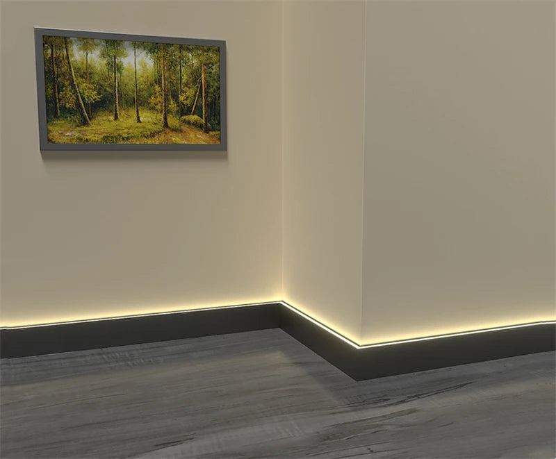 LED Aluminium Profile Baseboard Wall Skirting: Type C